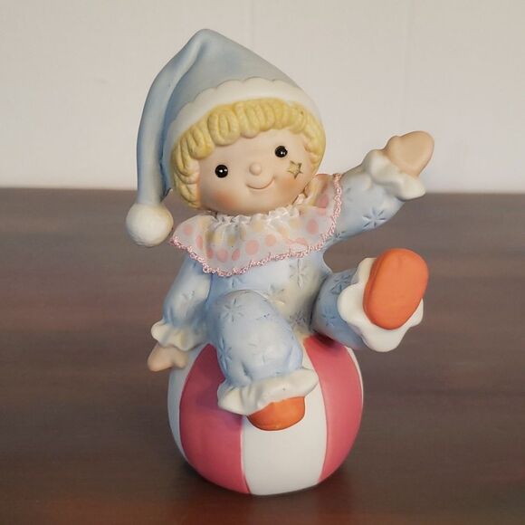 Vintage Set of 2 Homco Baby Ceramic Clown Figurines 1980 - #1451 - Picture 5 of 9